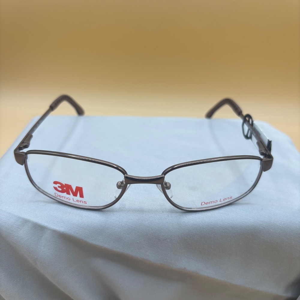 3M Hog Brown Metal Safety Eyeglass Frames Z87 55-17-125 Rectangular Mens Womens